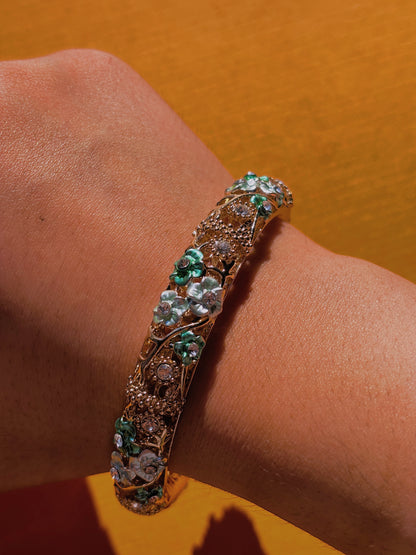 Blue Bloom Bangle