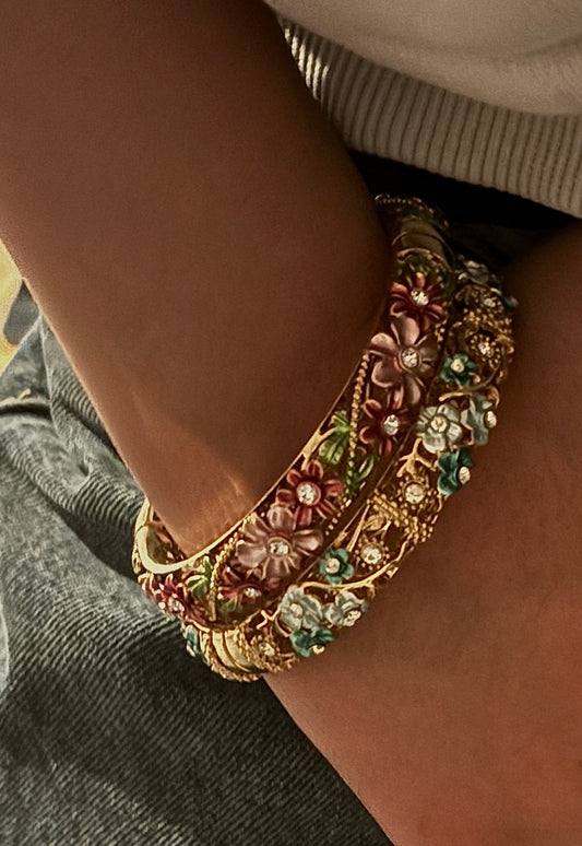 Blue Bloom Bangle